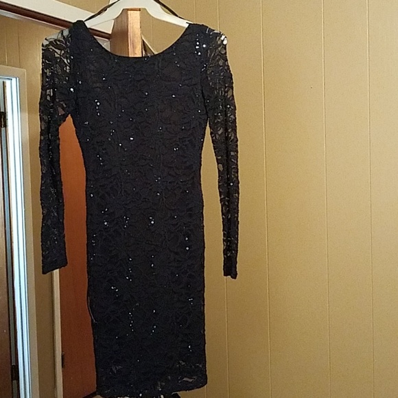 Blue sparkle sexy dress with back out from Macy’s - Picture 1 of 2
